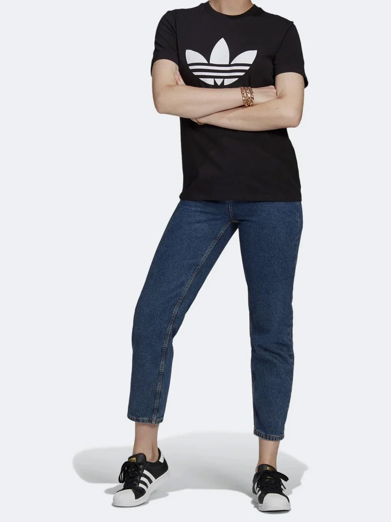 T-shirt girocollo manica corta Adicolor Classic Trefoil GN2896 - nero