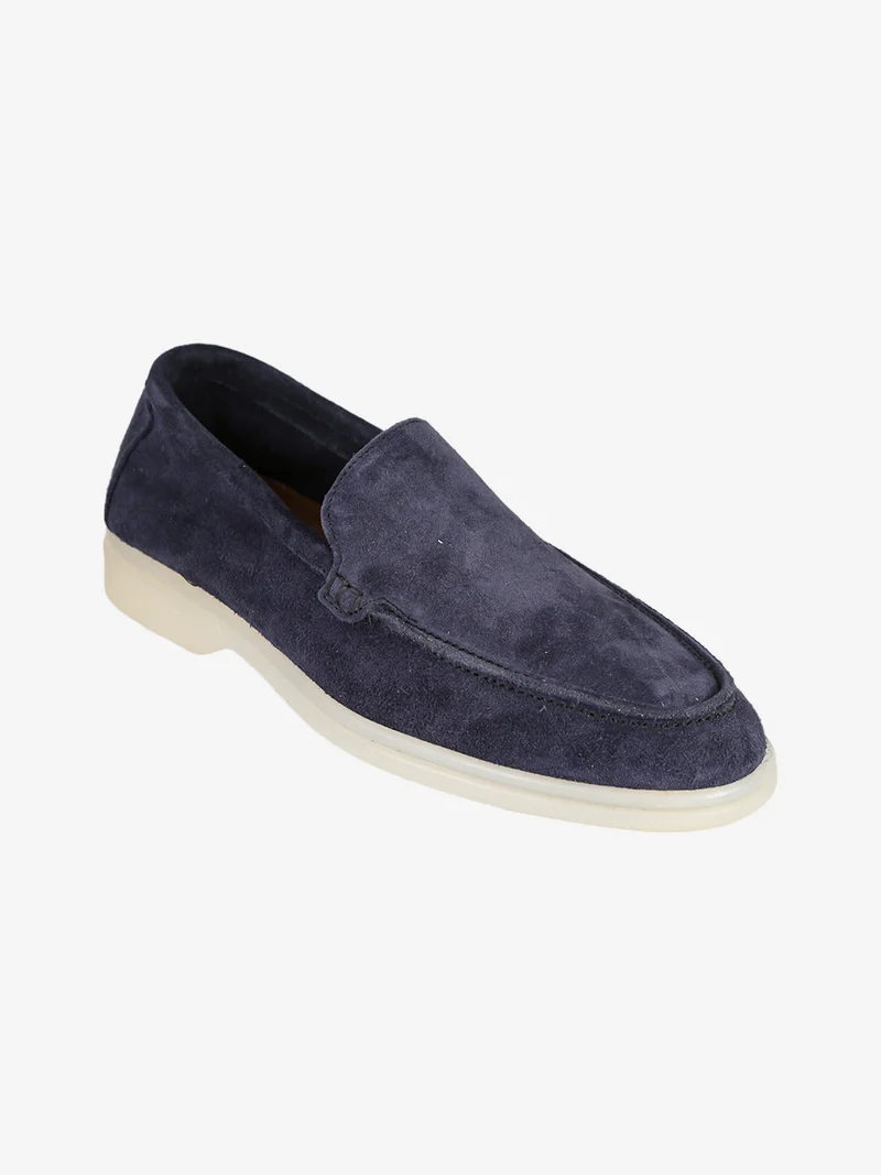 Mocassini da uomo in pelle scamosciata - blu scuro