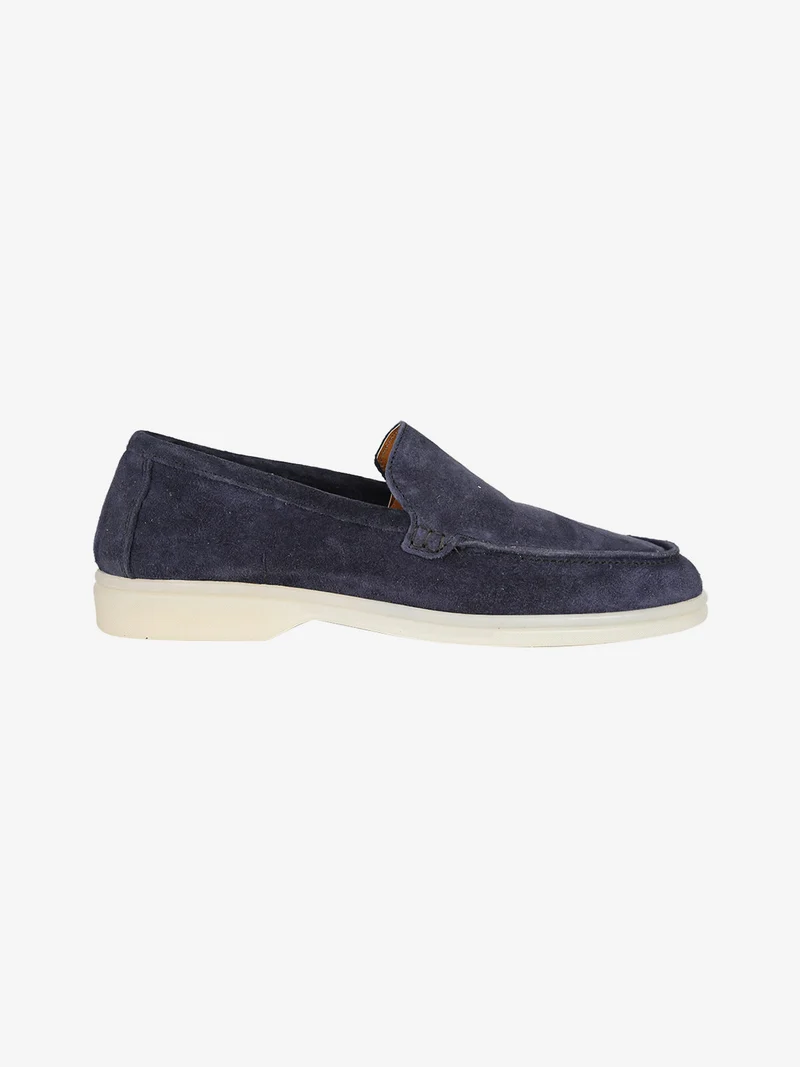 Mocassini da uomo in pelle scamosciata - blu scuro