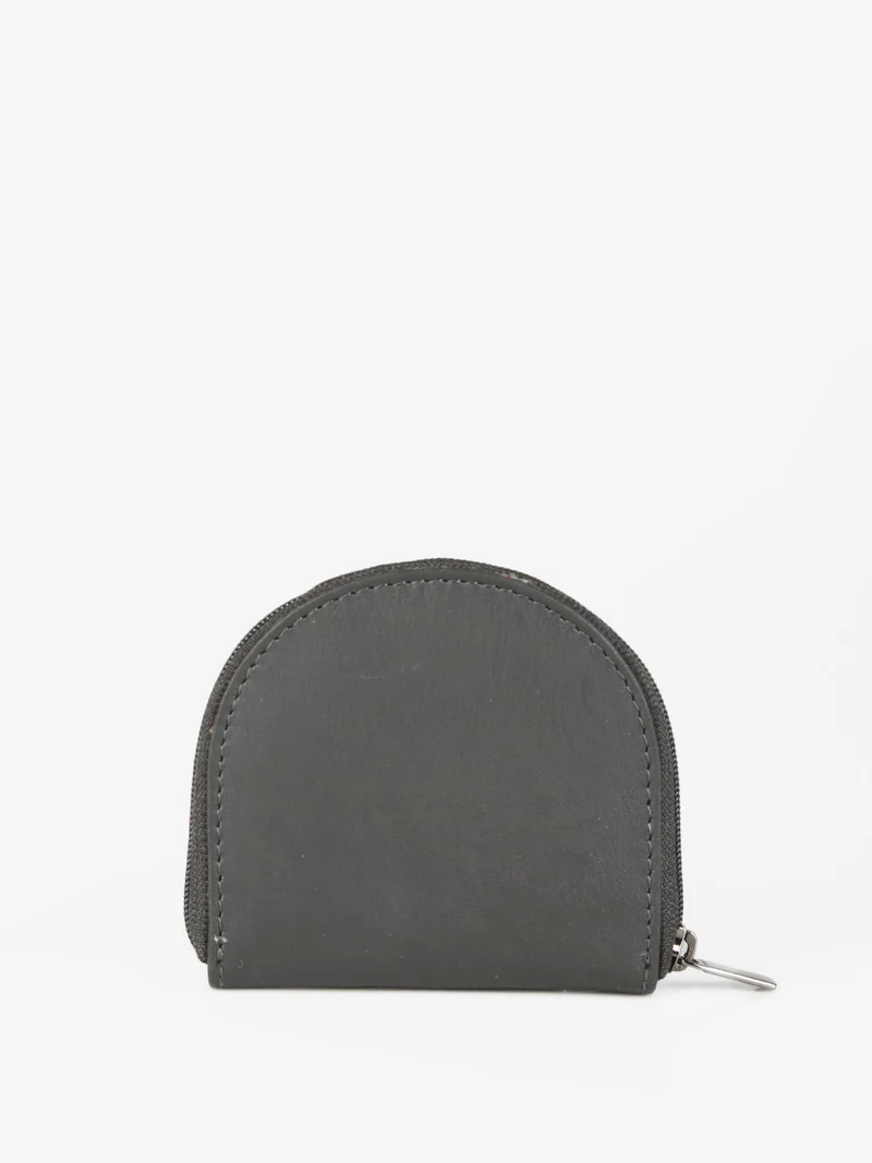 Portamonete in pelle - grigio