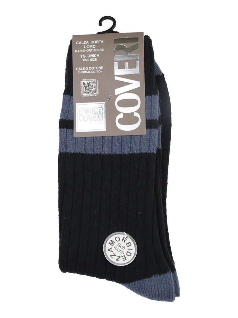 Calze corte da uomo termiche e morbide - blu scuro