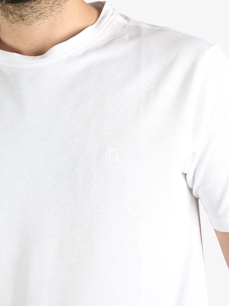 T-shirt da uomo in cotone - bianco