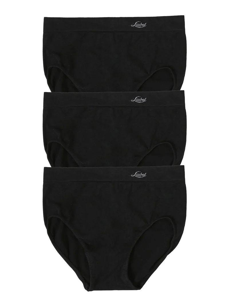 Confezione da 3 slip donna a vita alta in microfibra - nero