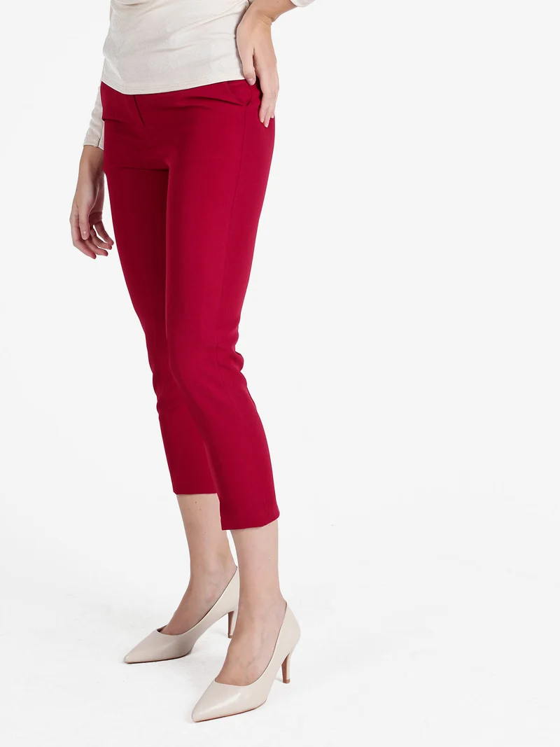 Pantaloni donna modello capri - bordeaux