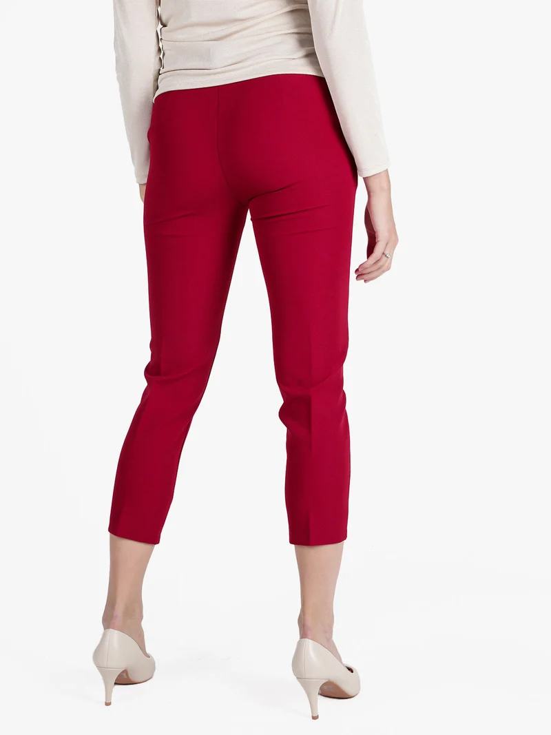 Pantaloni donna modello capri - bordeaux