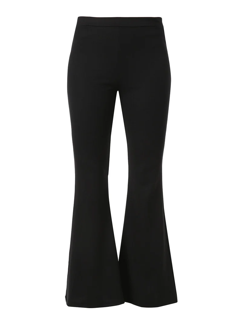 Pantaloni eleganti da donna con finale a zampa - nero