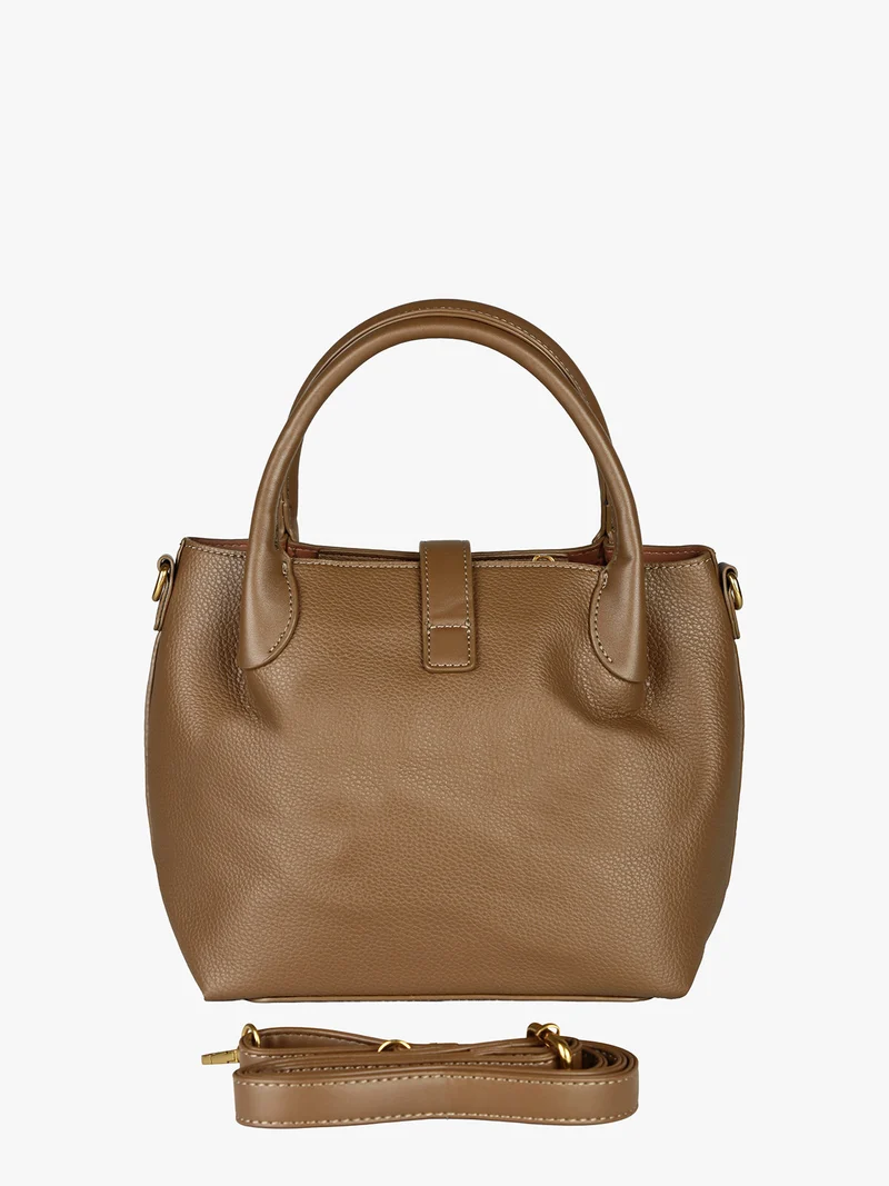 Borsa donna a mano con doppi manici - khaki