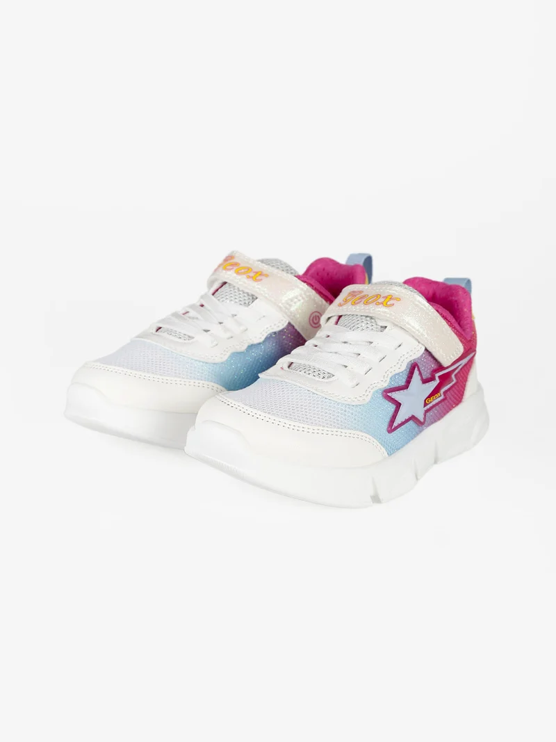 J ARIL Sneakers da bambina con led - bianco