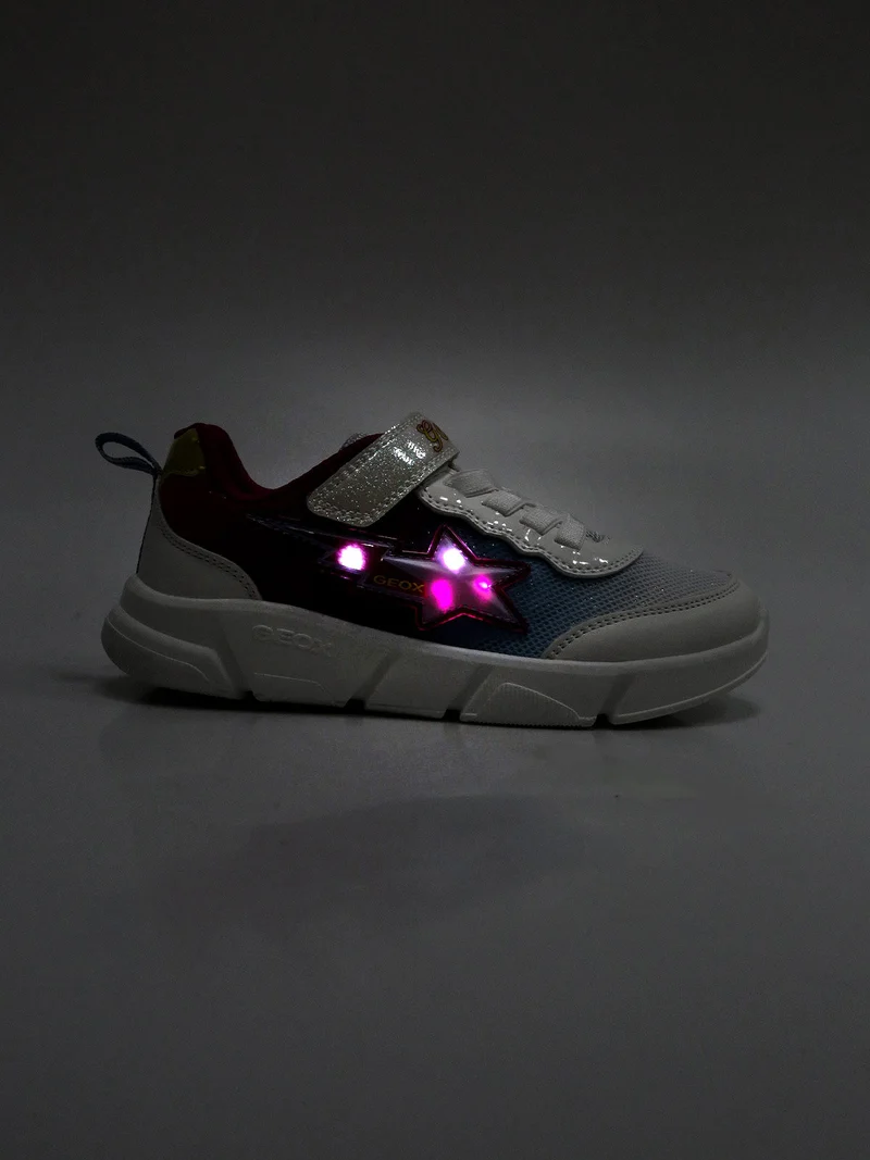 J ARIL Sneakers da bambina con led - bianco