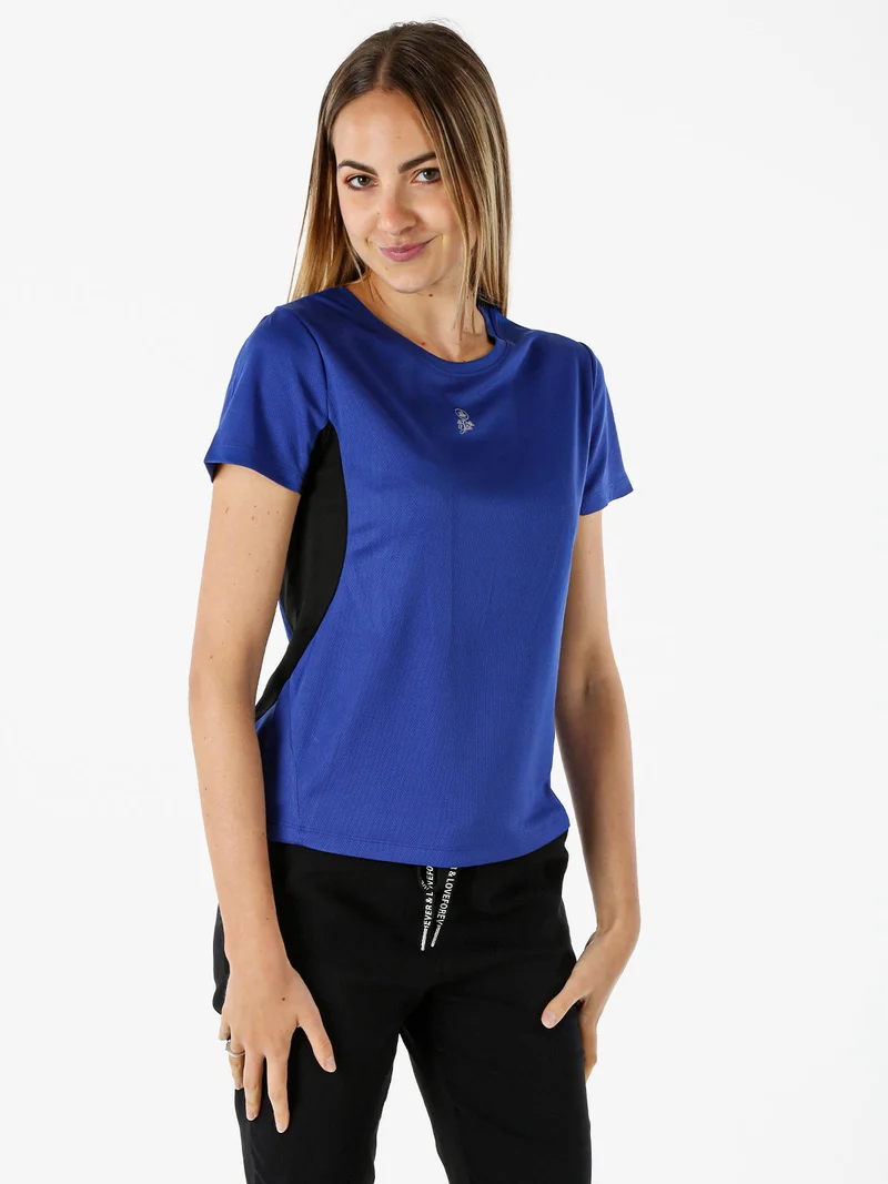 T-shirt sportiva da donna traspirante - blu