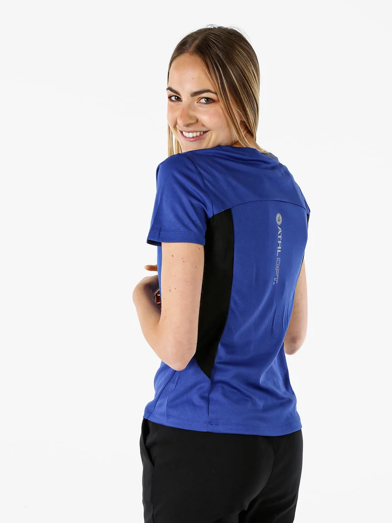T-shirt sportiva da donna traspirante - blu