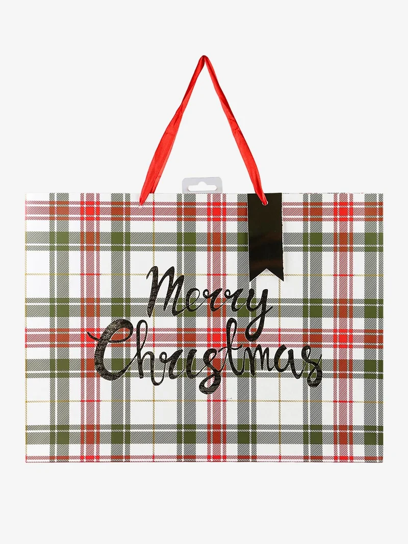 Sacchetto regalo di Natale rettangolare - panna