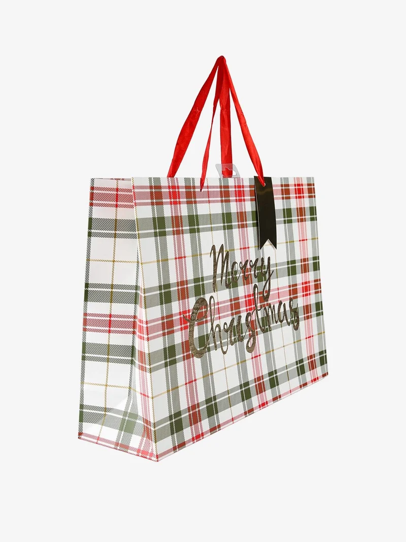 Sacchetto regalo di Natale rettangolare - panna