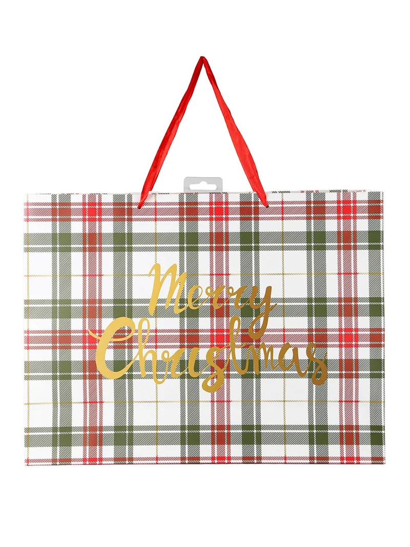 Sacchetto regalo di Natale rettangolare - panna