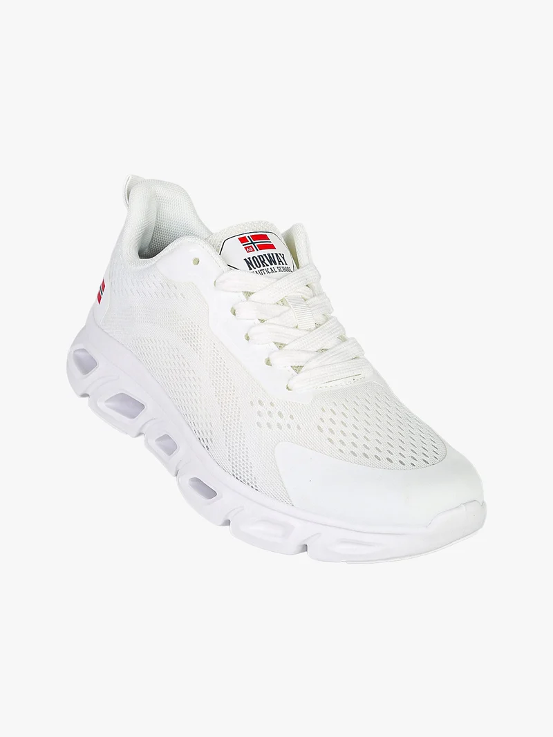 Sneakers da donna sportive in tessuto - bianco