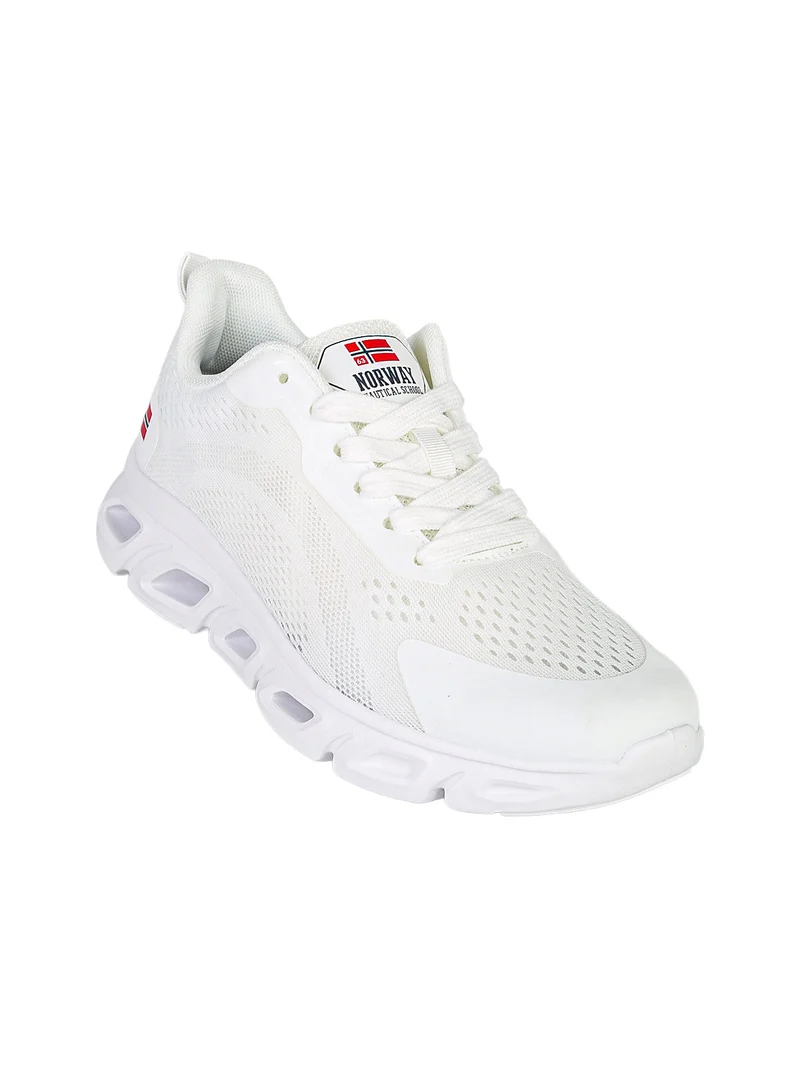 Sneakers da donna sportive in tessuto - bianco