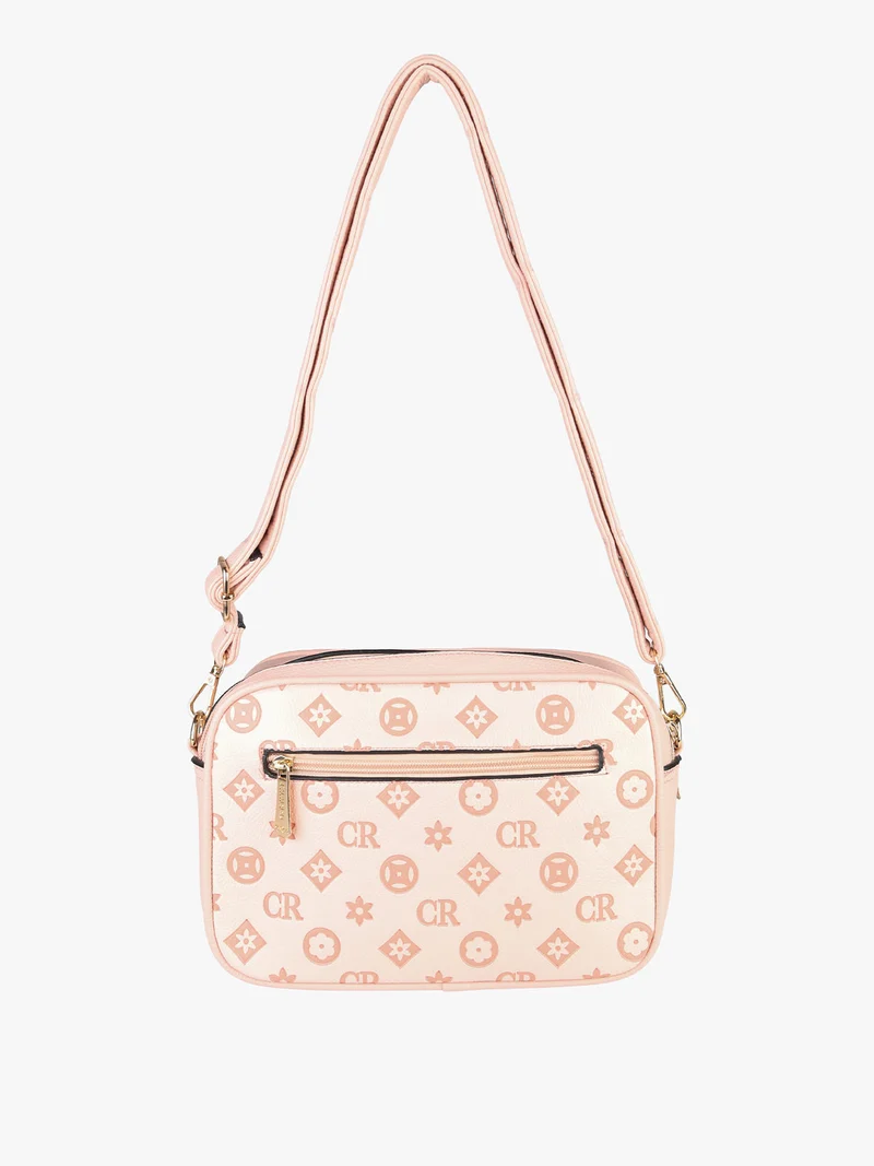 Borsa a tracolla da donna con stampe - rosa