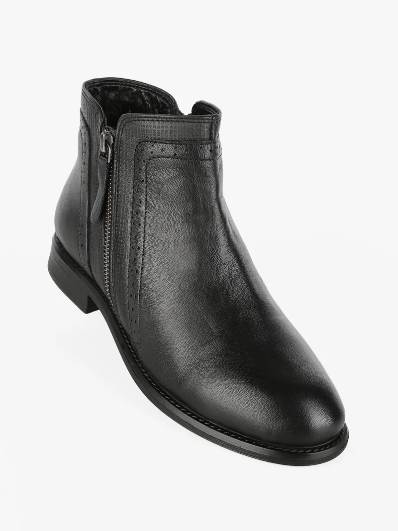 Stivaletti da donna in vera pelle - nero