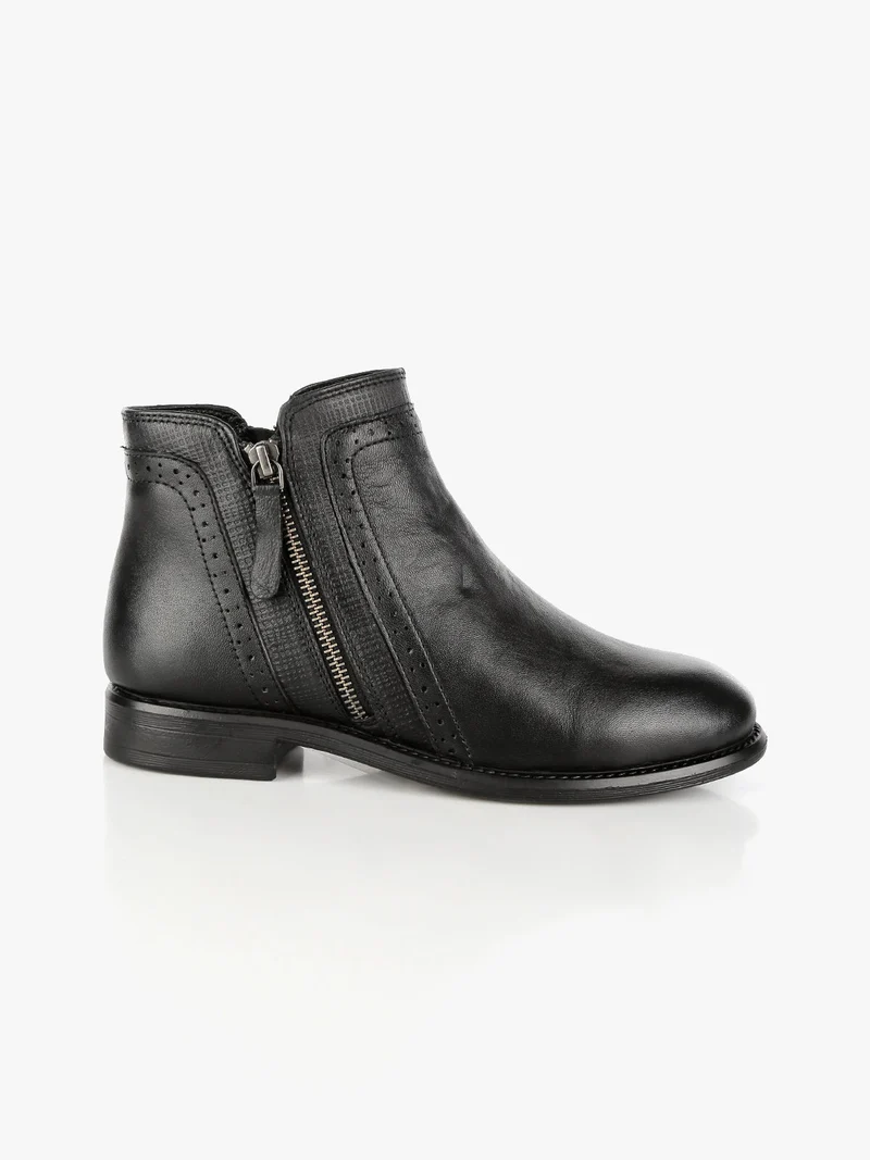 Stivaletti da donna in vera pelle - nero