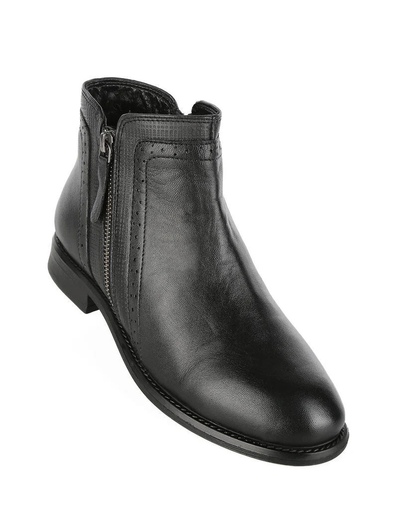 Stivaletti da donna in vera pelle - nero