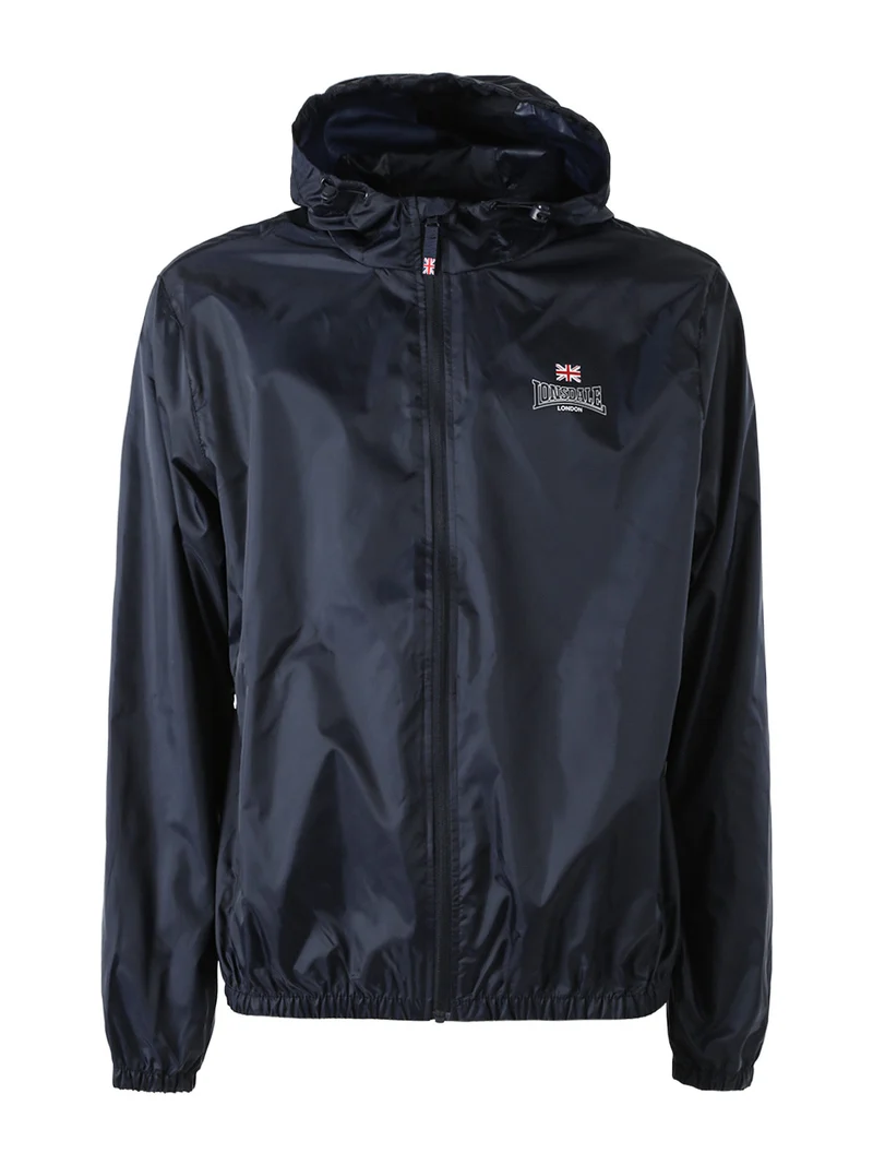 Giacca a vento con cappuccio e zip - blu scuro