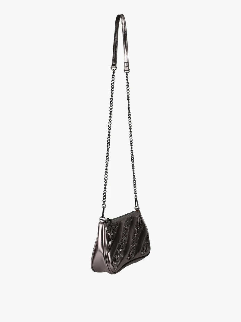 Borsa donna con intrecci - argento