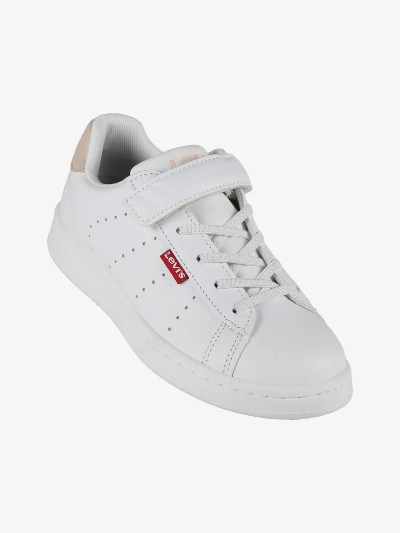 Sneakers basse da ragazza con strappo - bianco