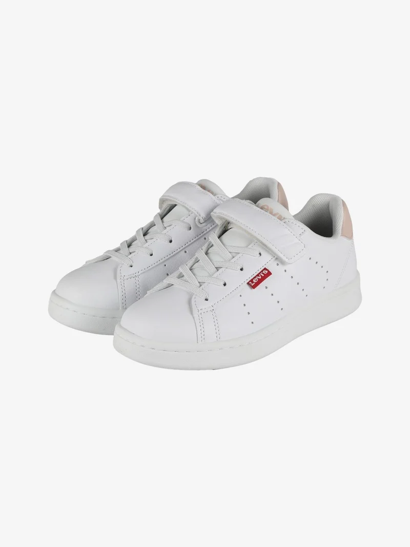 Sneakers basse da ragazza con strappo - bianco