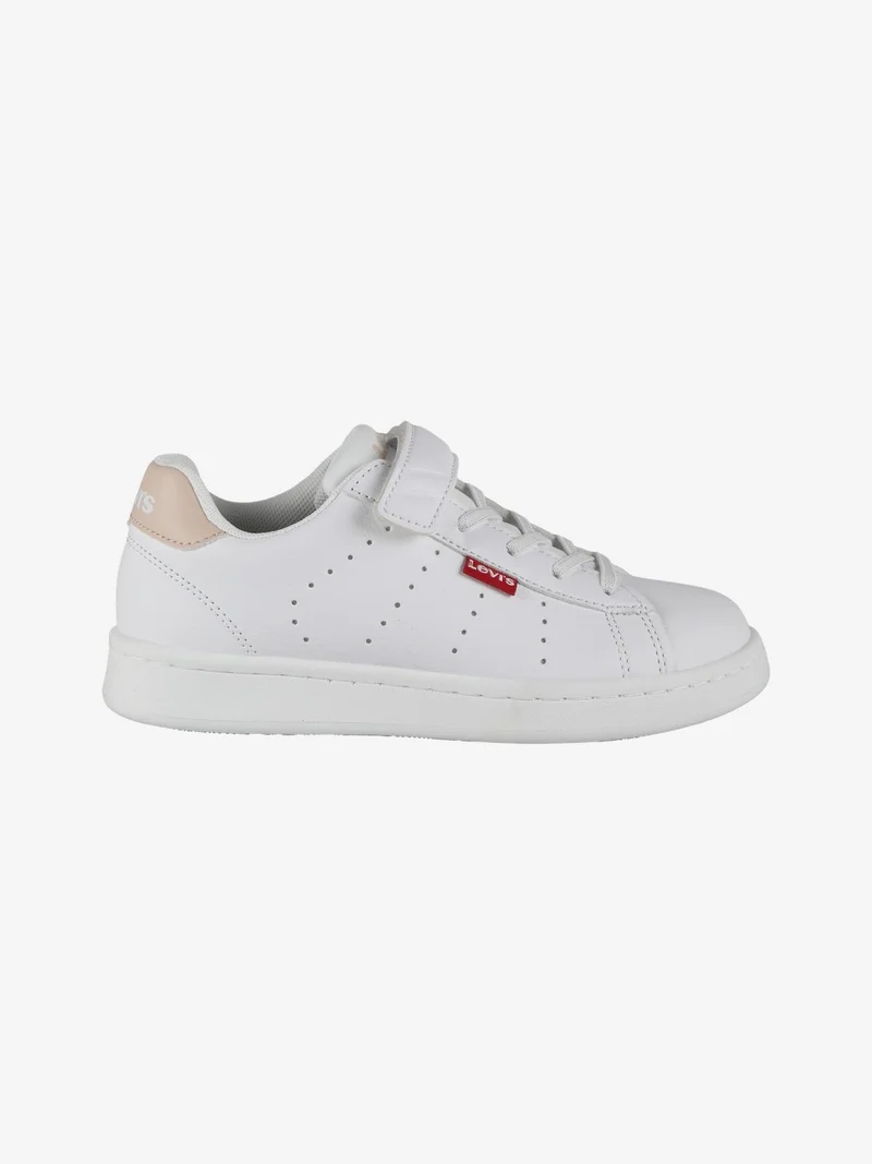 Sneakers basse da ragazza con strappo - bianco
