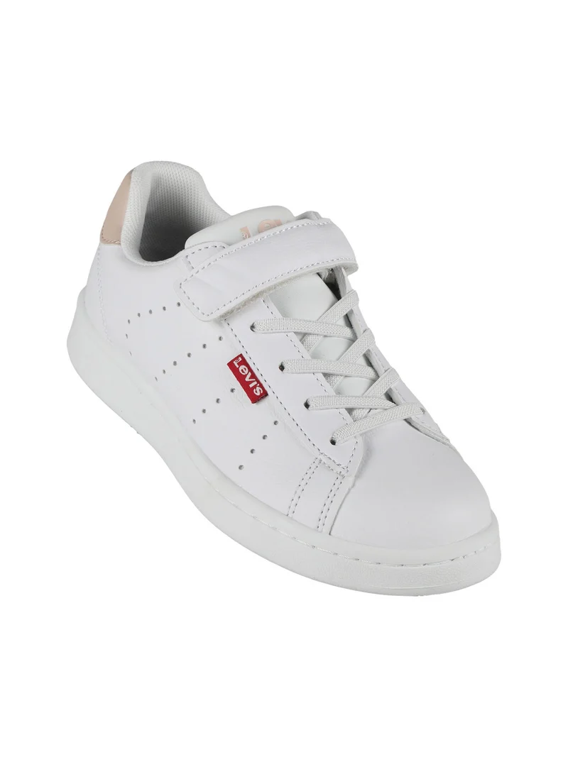 Sneakers basse da ragazza con strappo - bianco