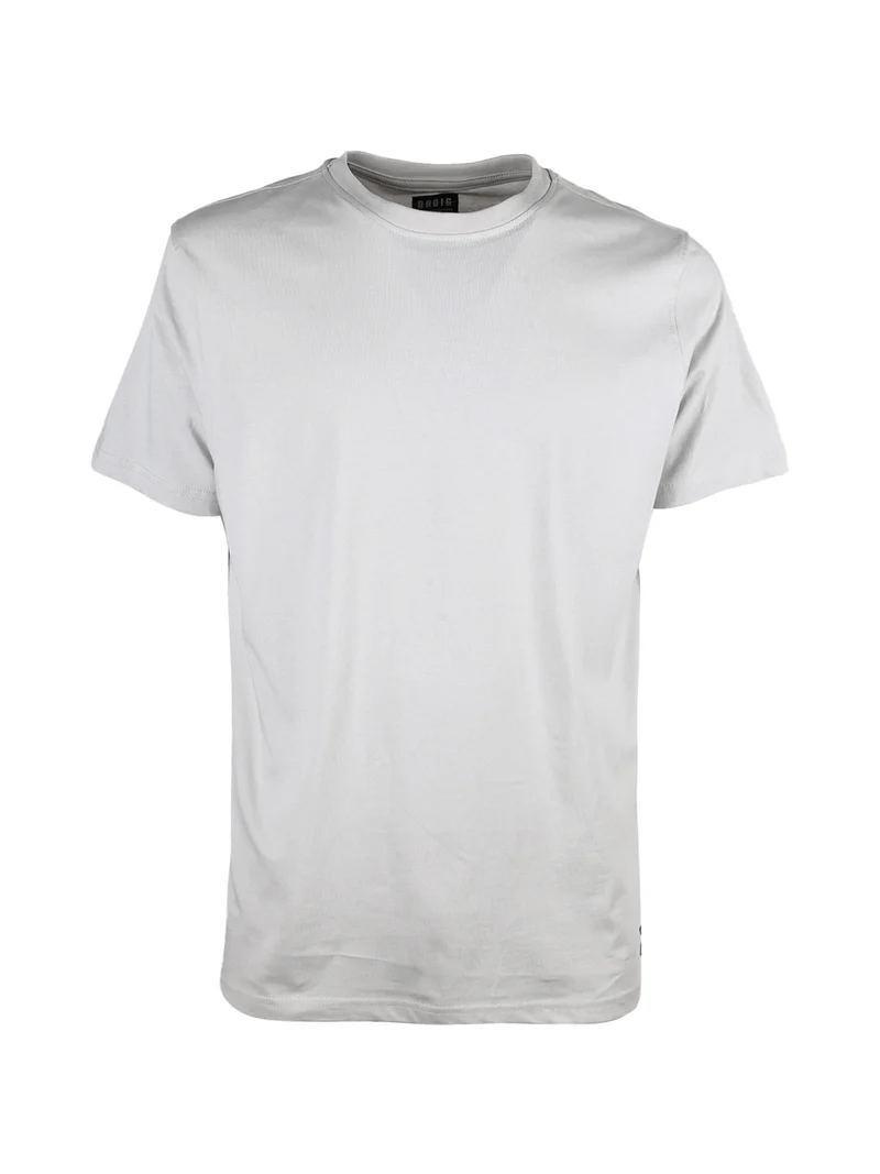 T-shirt girocollo da uomo in cotone - grigio chiaro