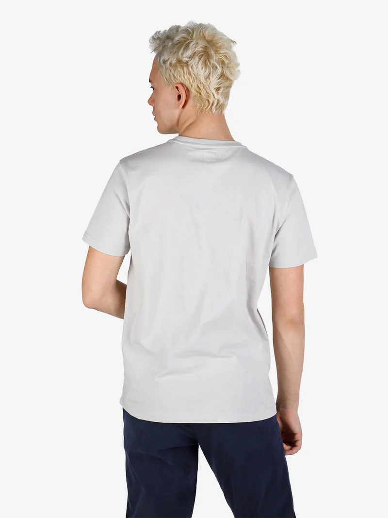 T-shirt girocollo da uomo in cotone - grigio chiaro