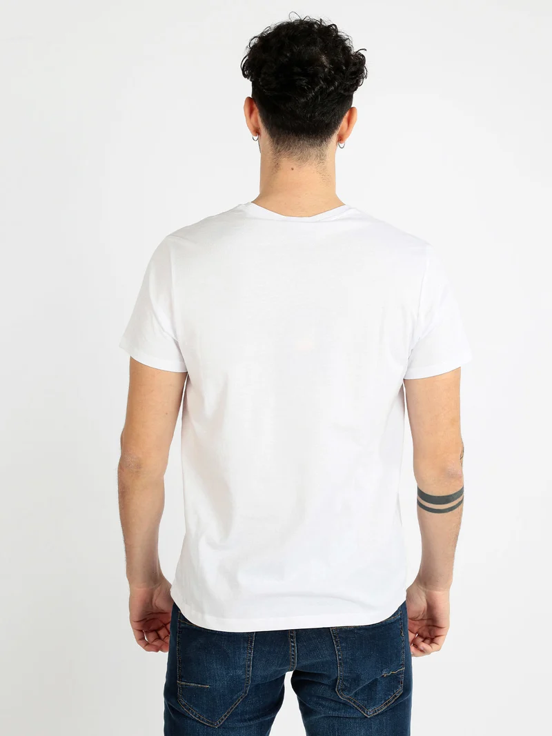 T-shirt uomo in cotone - bianco