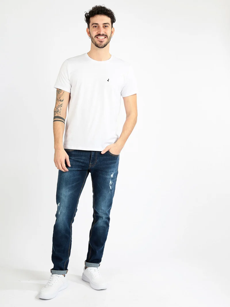 T-shirt uomo in cotone - bianco