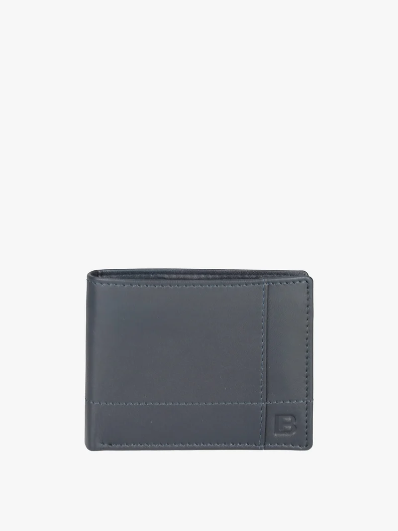 Portafoglio in pelle da uomo mini - blu scuro