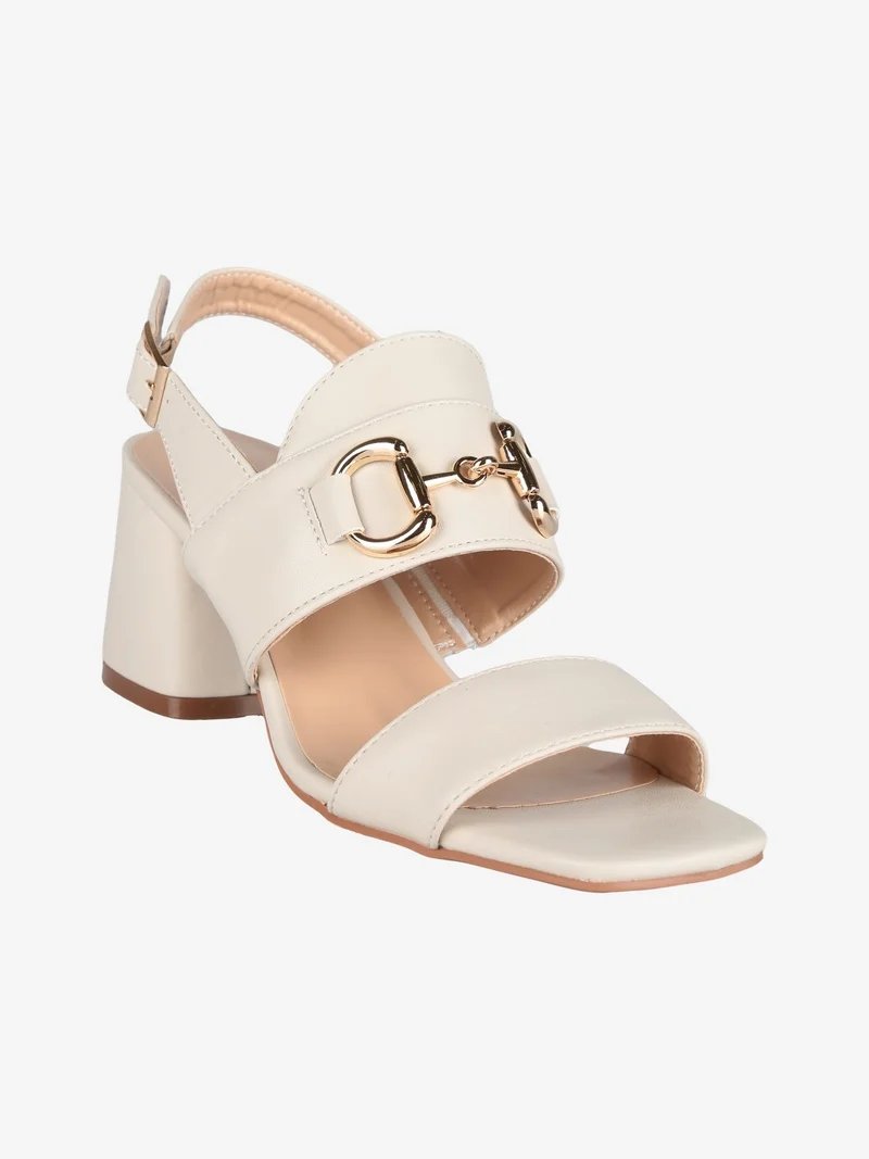 Sandali con tacco donna - panna