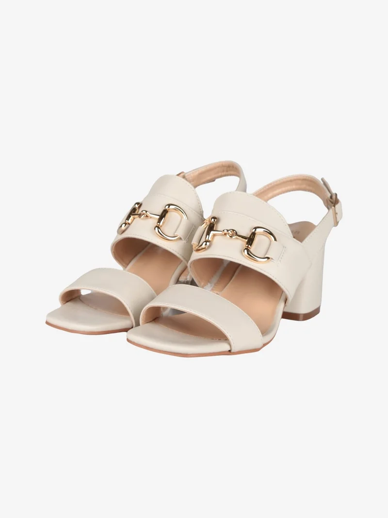Sandali con tacco donna - panna