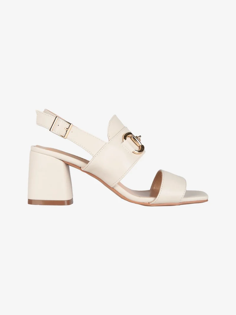 Sandali con tacco donna - panna