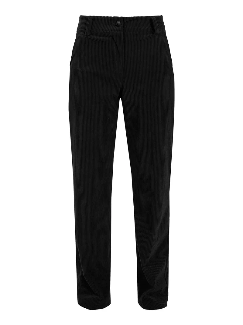 Pantaloni donna in velluto a coste - nero
