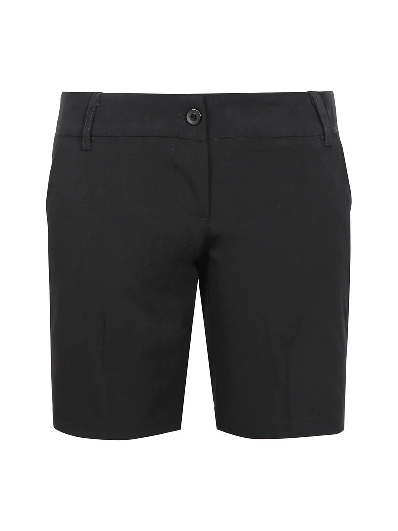 Shorts in misto seta donna - nero