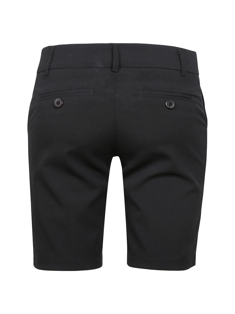 Shorts in misto seta donna - nero