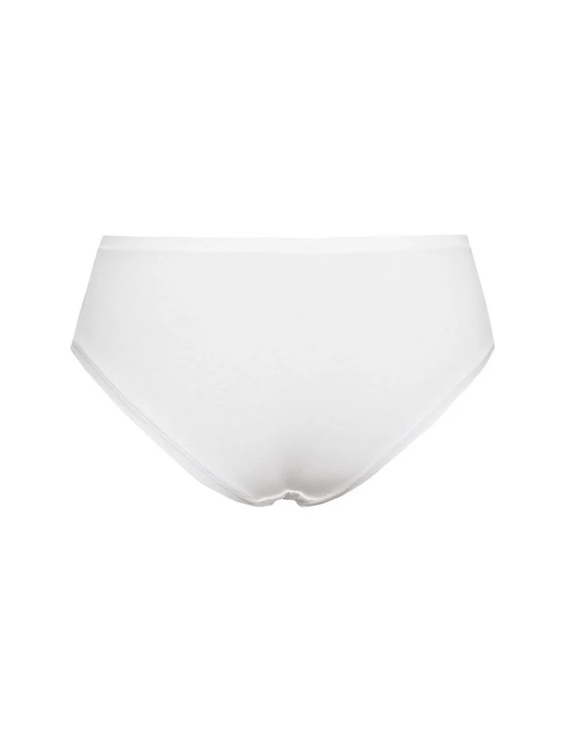 Slip vita alta in cotone - bianco