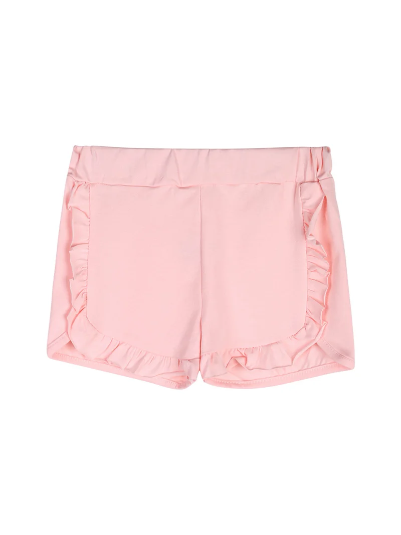 Completo corto da neonata con t-shirt e shorts - bianco