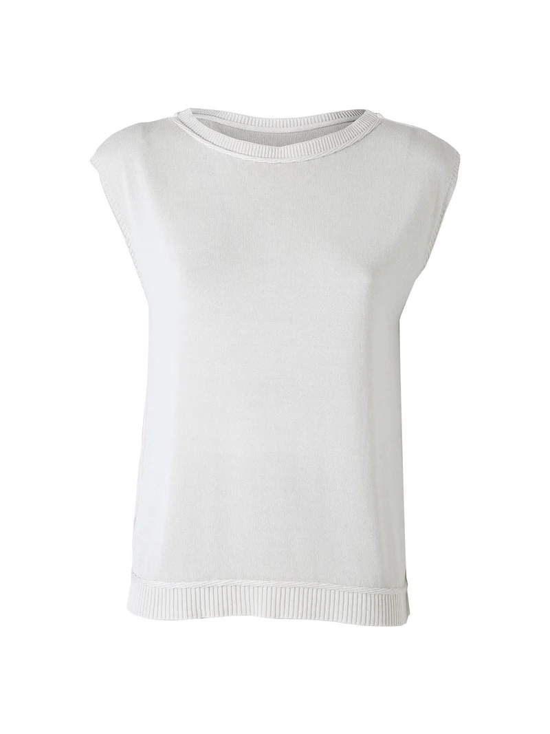 Gilet donna in maglia fine - beige