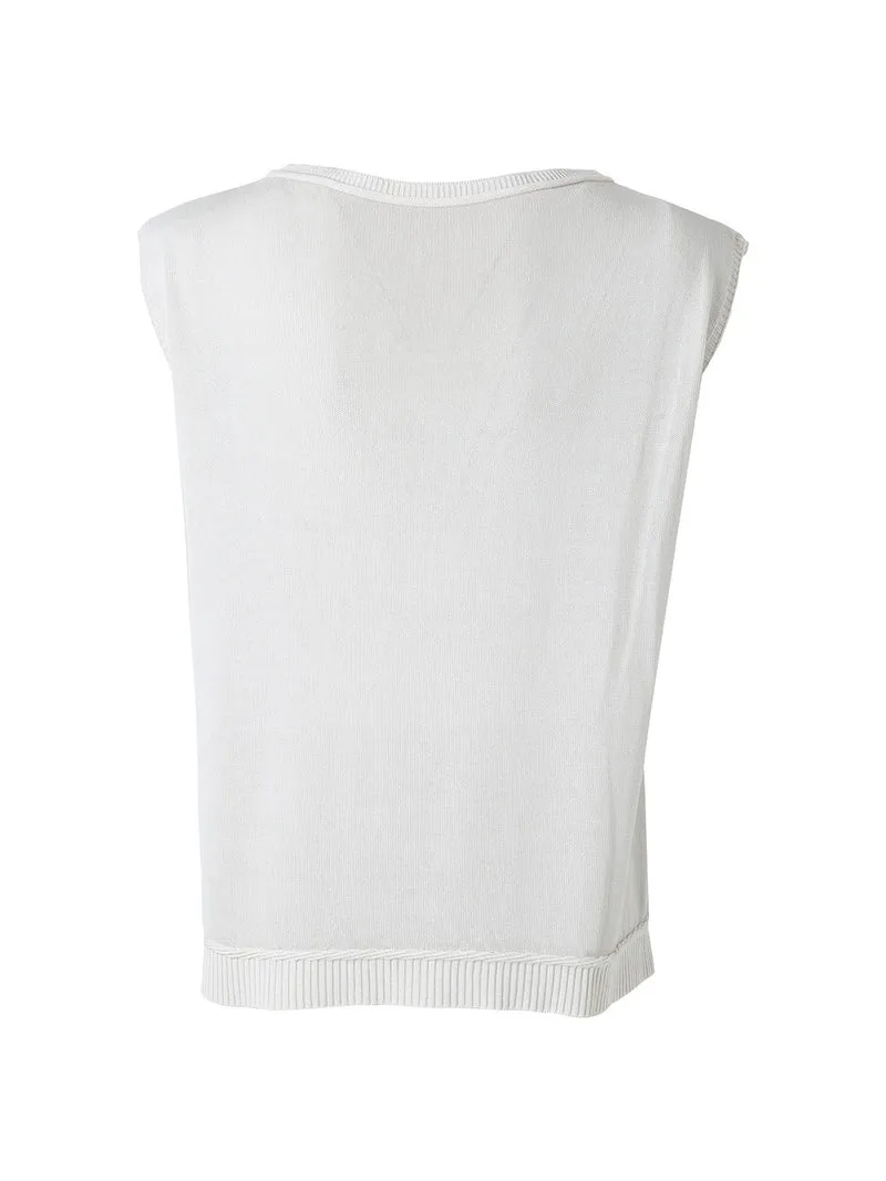 Gilet donna in maglia fine - beige