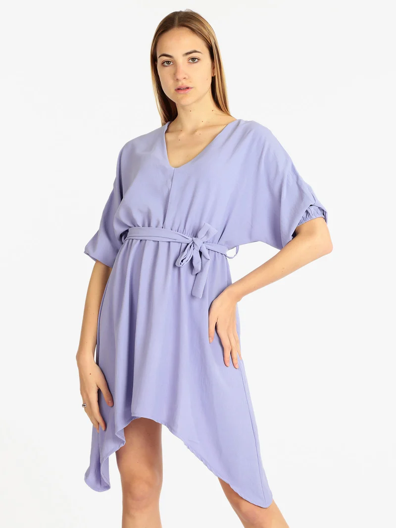 Vestito donna con cintura - lilla