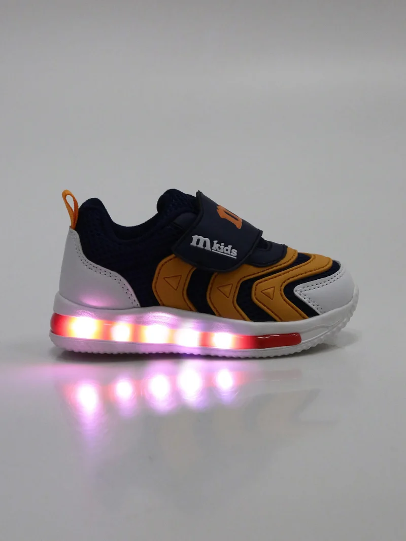 Sneakers sportive da bambino con luci - blu