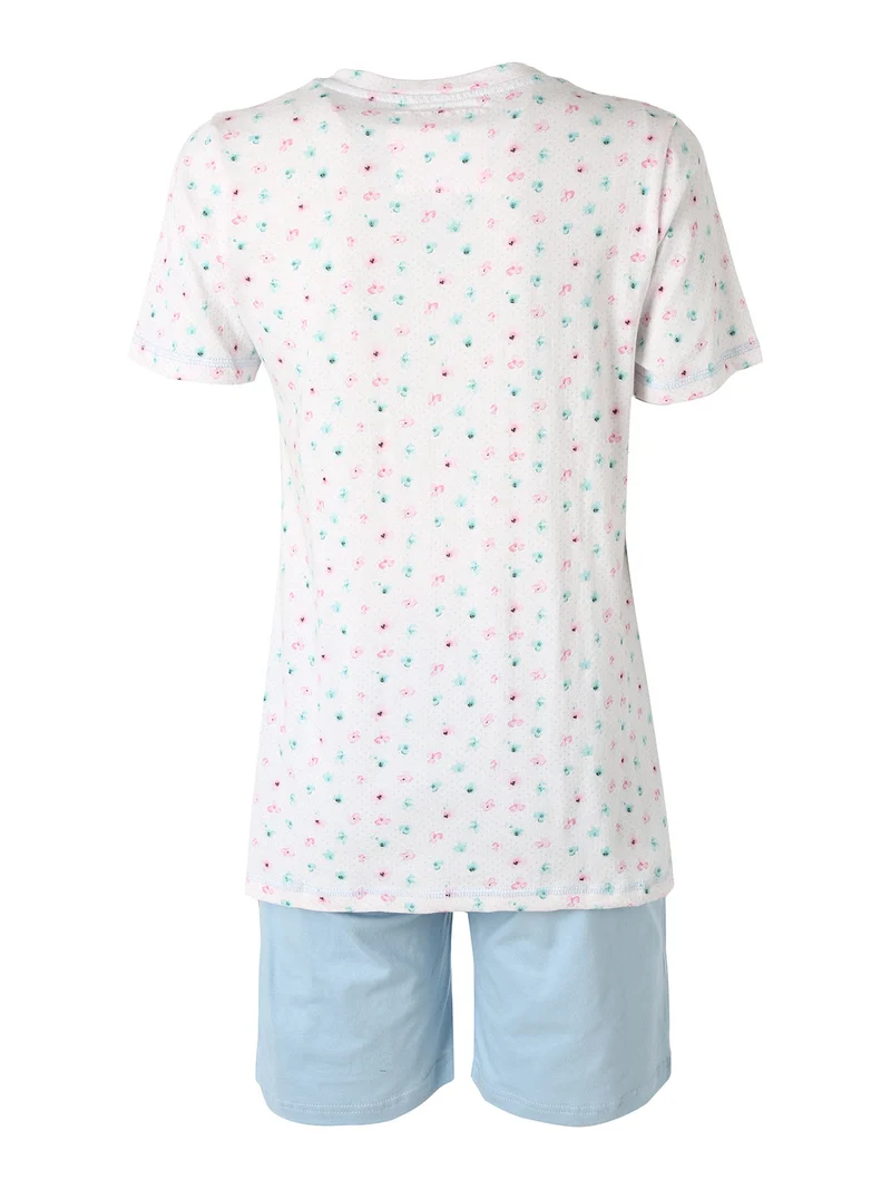 BLOSSOM Pigiama corto da donna in cotone - rosa