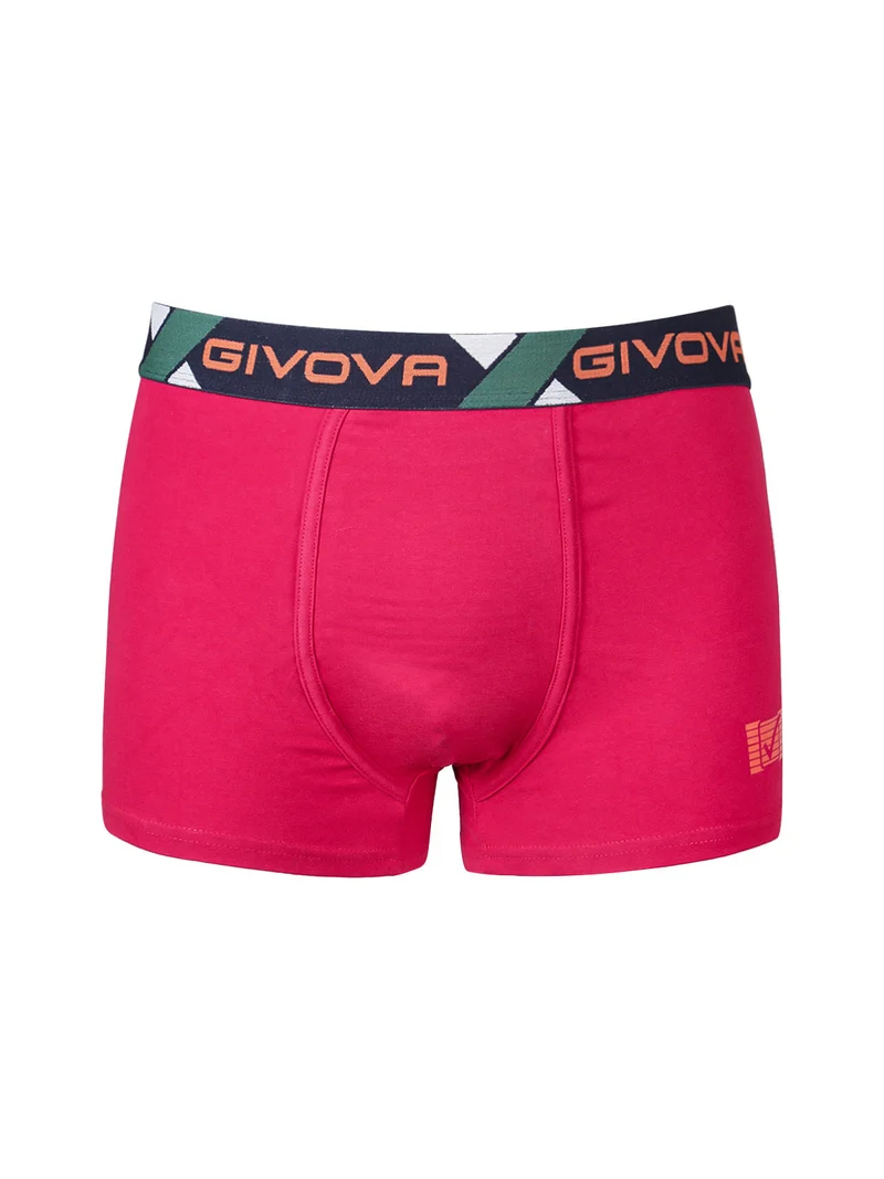 Boxer uomo in cotone bielastico tinta unita - bordeaux