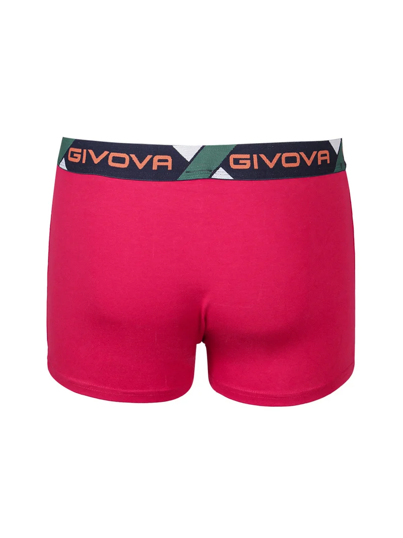 Boxer uomo in cotone bielastico tinta unita - bordeaux